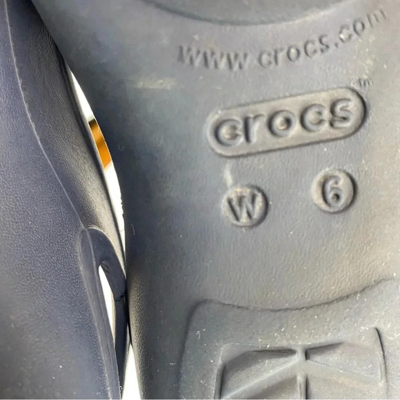 Crocs Womens 6 Navy Blue Kadee Slingback Slip On Flat Comfort Shoe - Picture 6 of 6